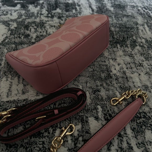 Coach Pink Crossbody Bag with Gold Accents - Picture 3 of 4